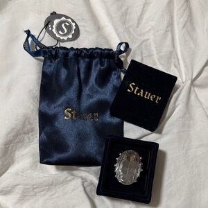 Stauer Silver Ring with Aura Diamond includes box and gift bag